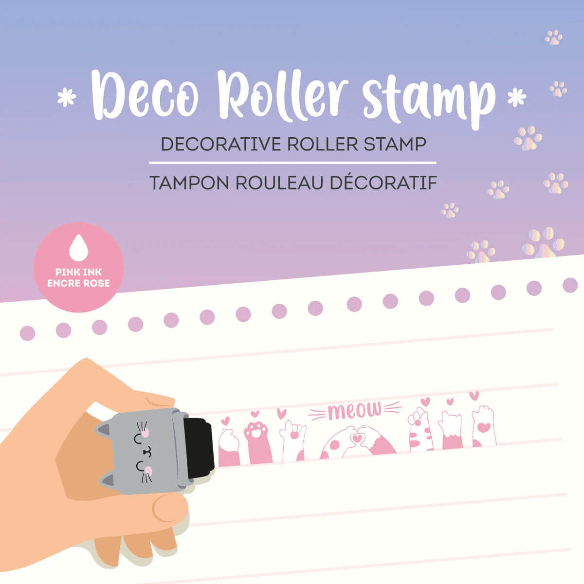 Kitty Decorative Roller Stamp by Legami