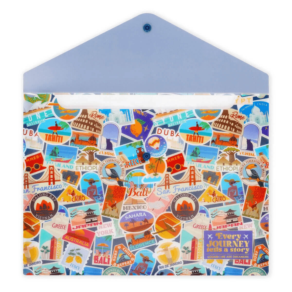Travel Stickers Fold & Order Document Folder by Legami