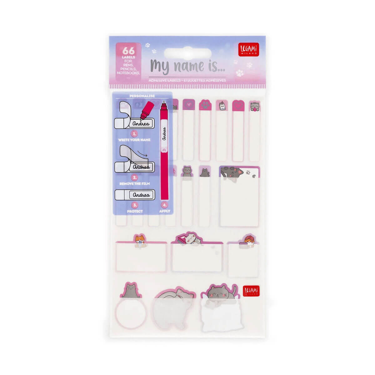 Kitty Sticker Labels by Legami