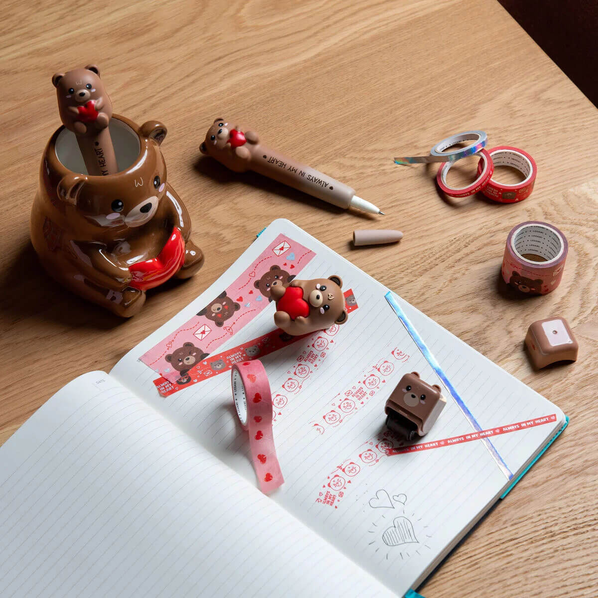 Teddy Bear Squishy Pen (Black Ink) by Legami