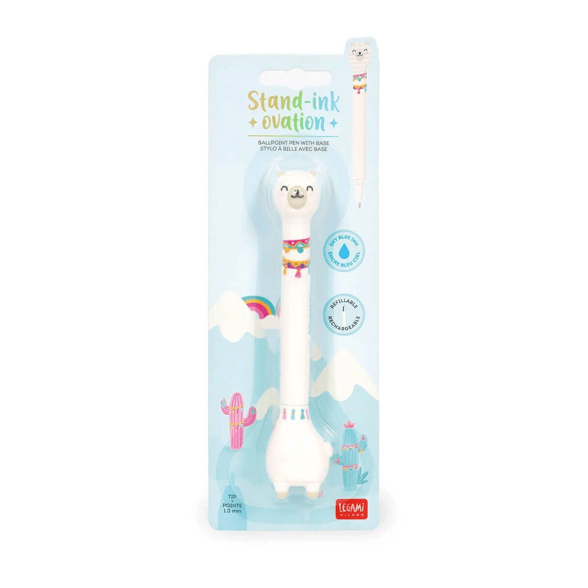 Llama Stand-Ink Ovation Ballpoint Pen With Base by Legami