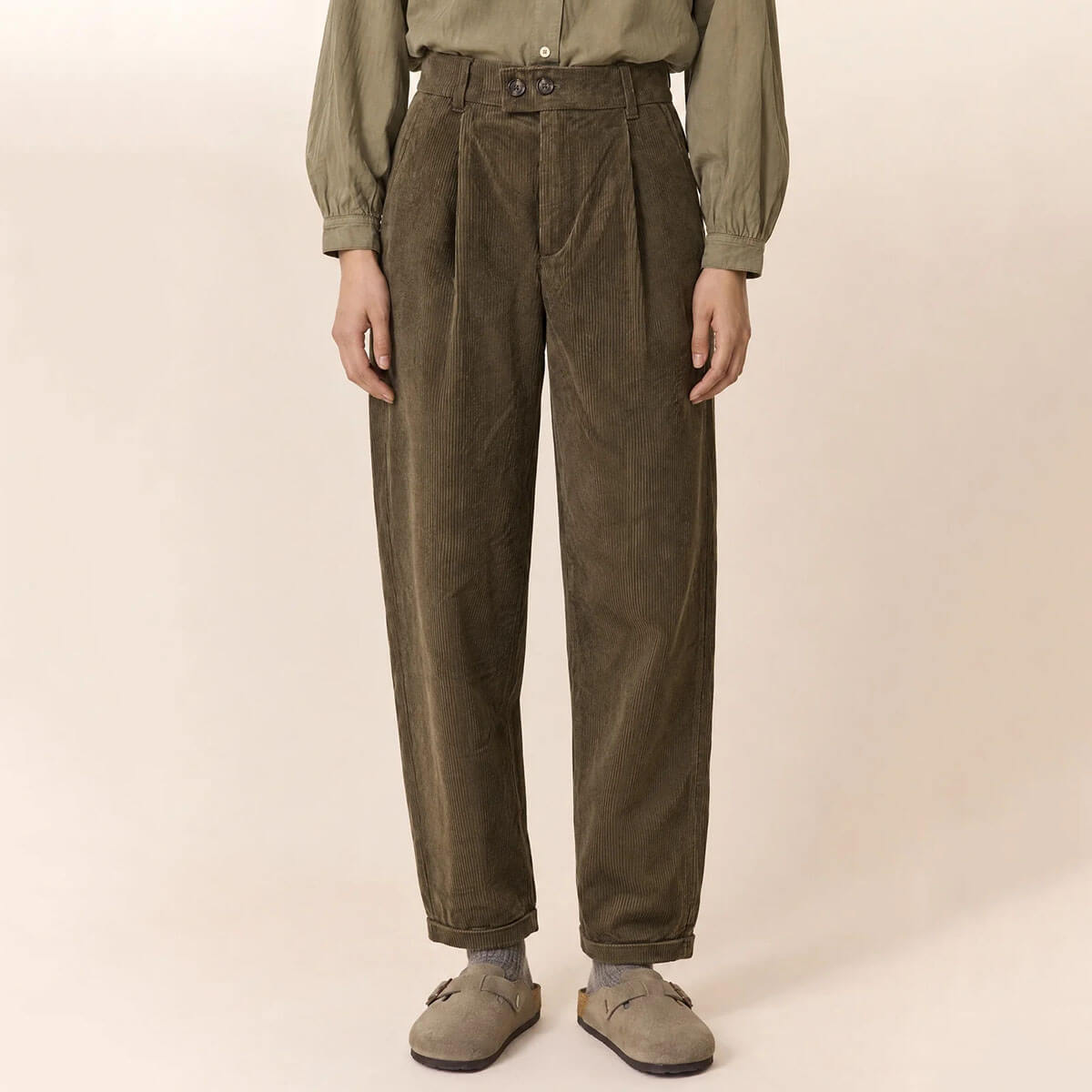 Prom Trousers in Bronze by Leon & Harper