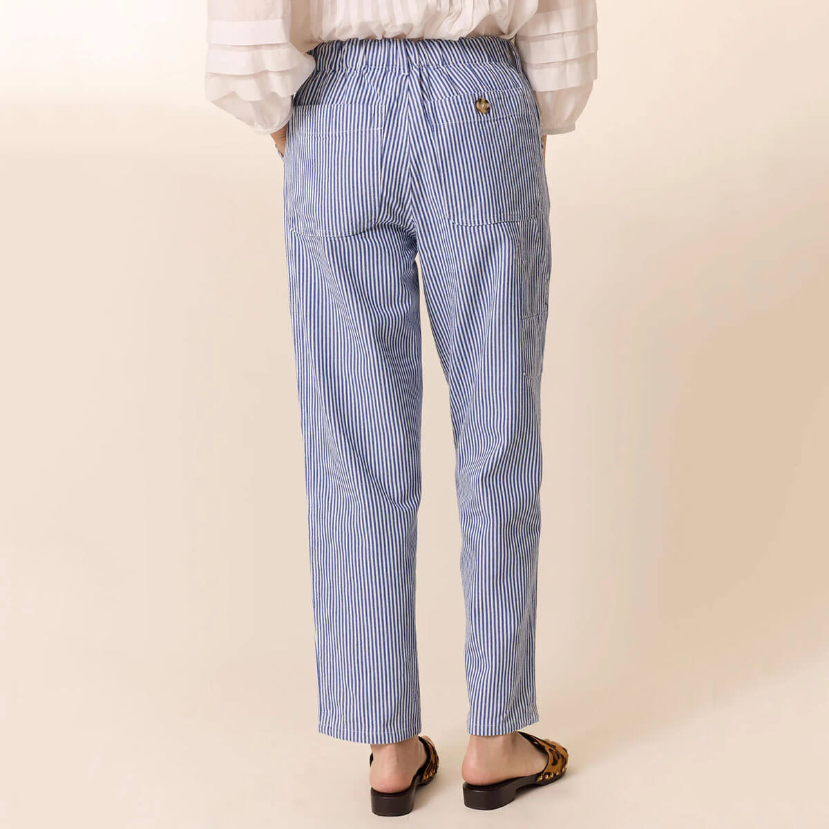 Armina Stripe Pants in Blue by Leon & Harper