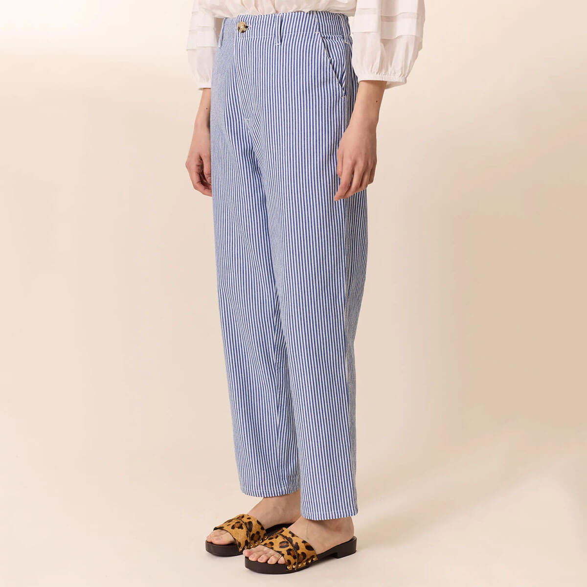 Armina Stripe Pants in Blue by Leon & Harper
