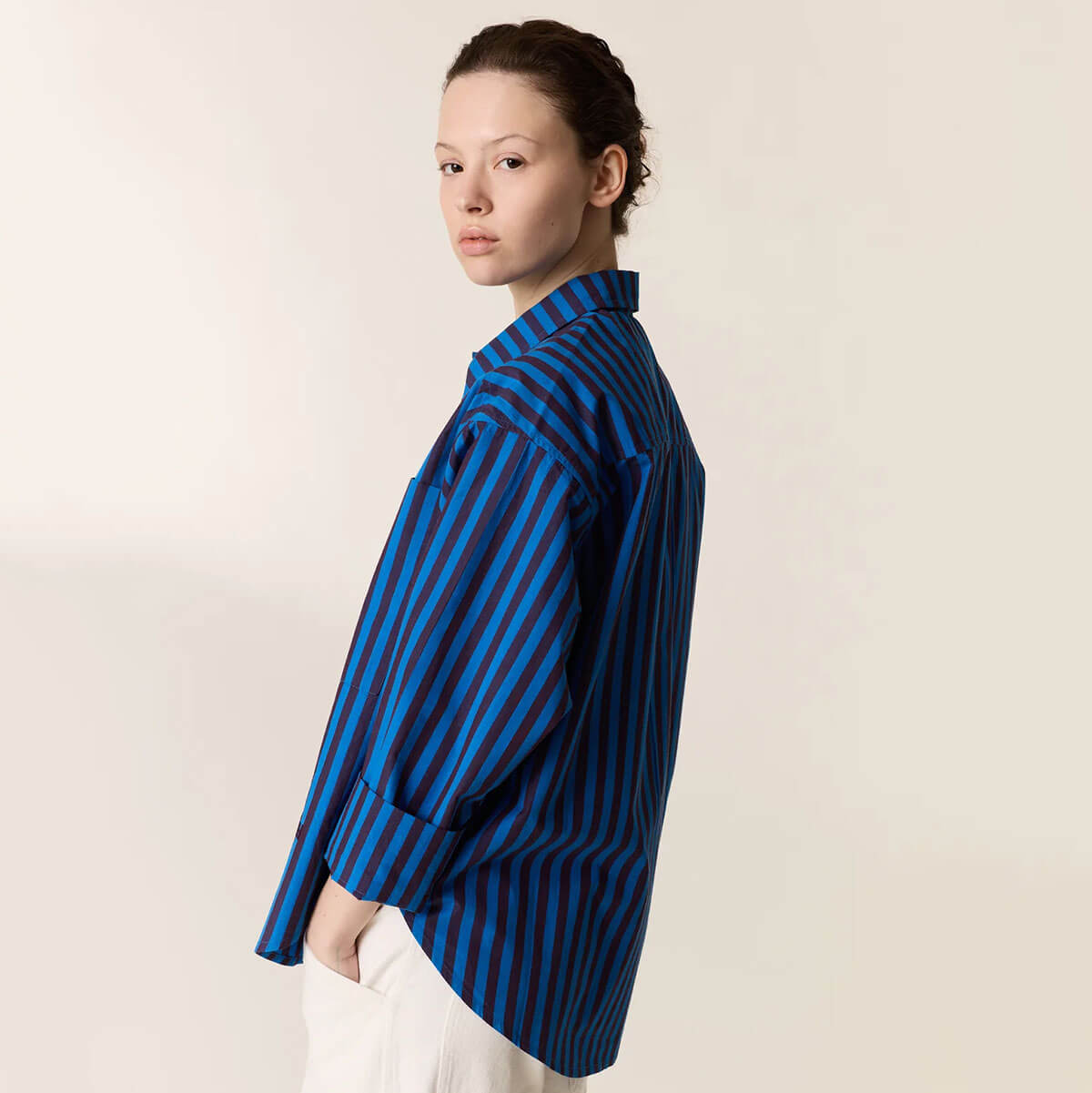 Conan Shirt in Blue Stripe by Leon & Harper