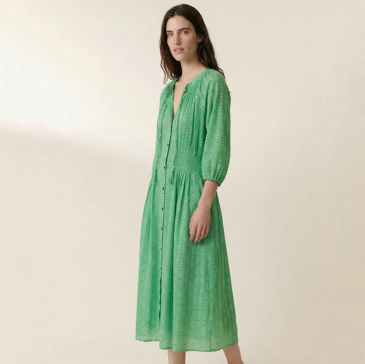 Roudy Dress in Green by Leon & Harper