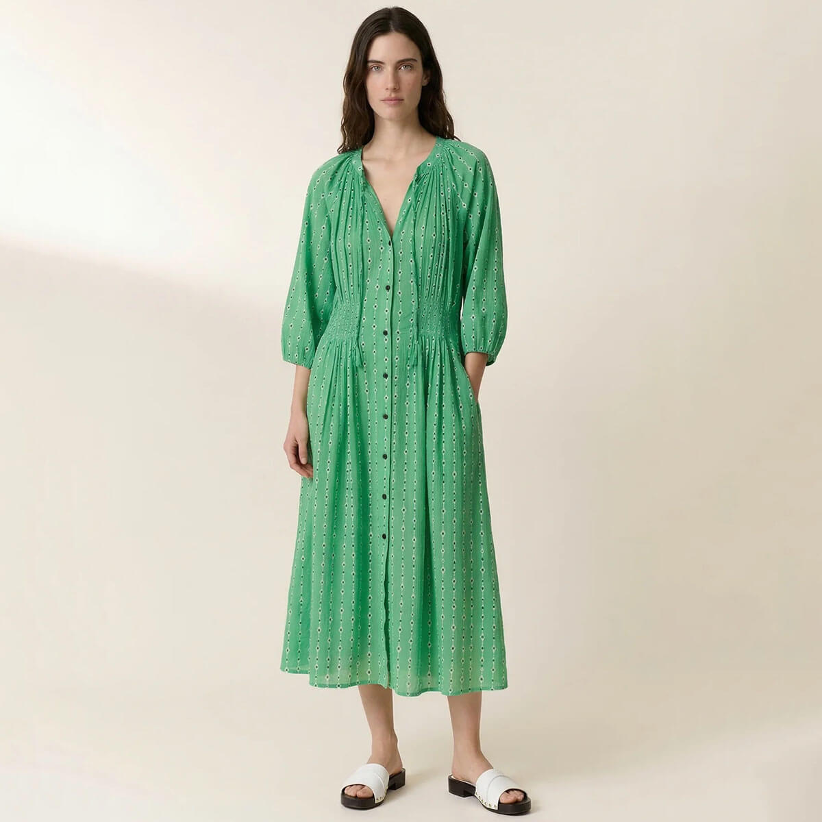 Roudy Dress in Green by Leon & Harper