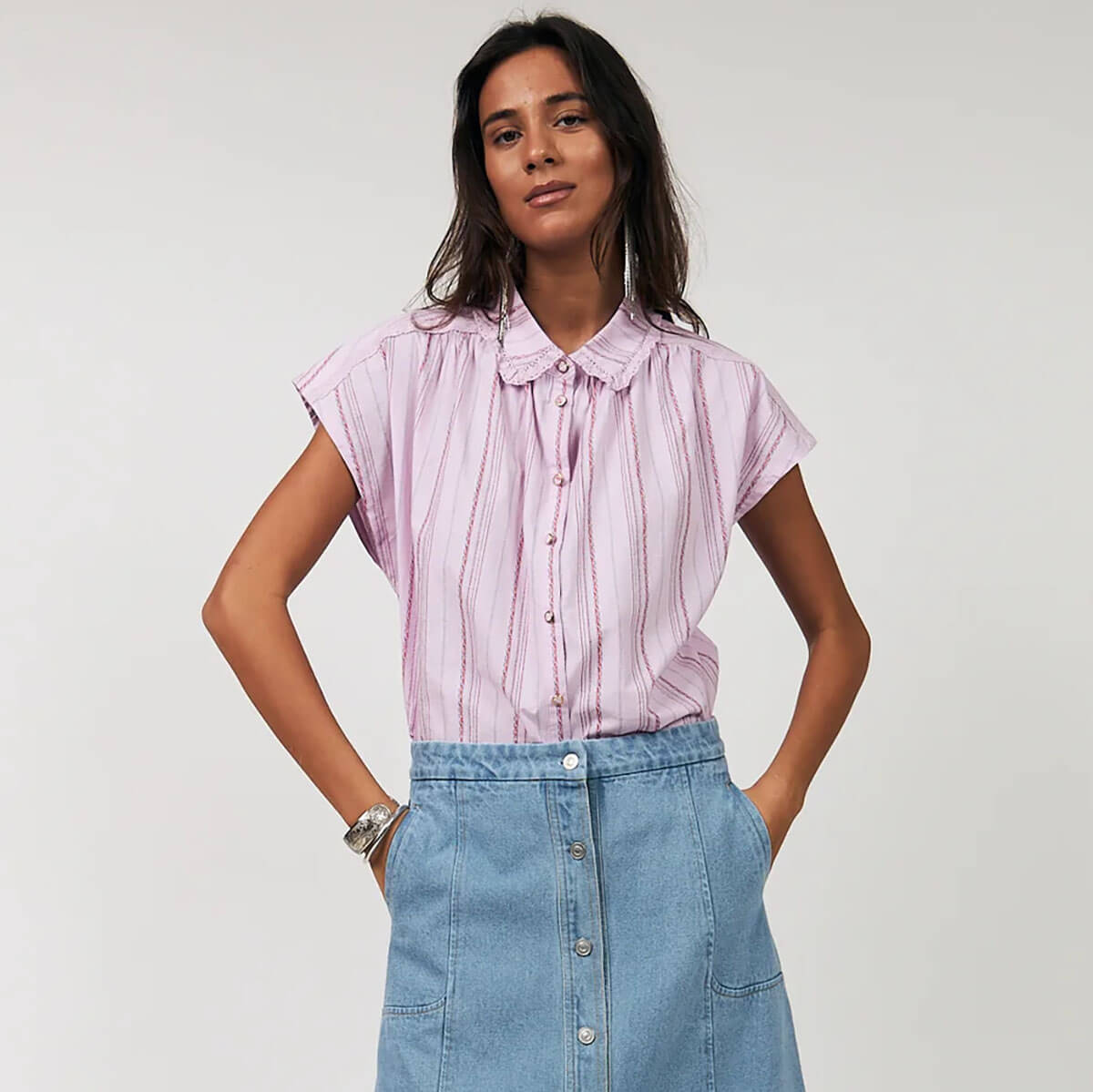 Badal Shirt in Lilac by Lollys Laundry