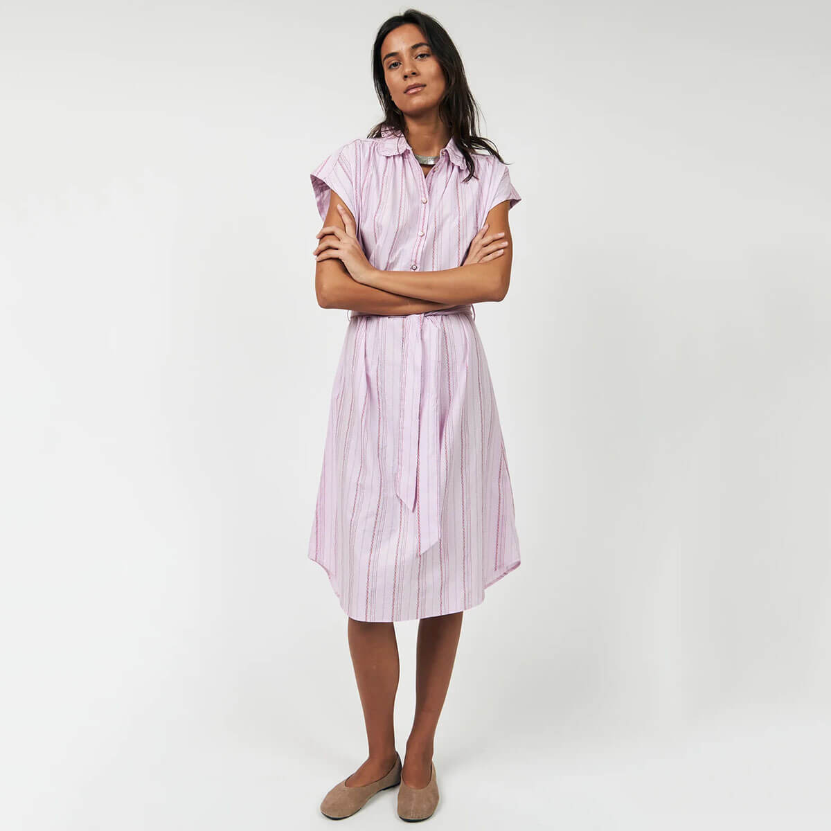 Bey Midi Dress in Lilac by Lollys Laundry
