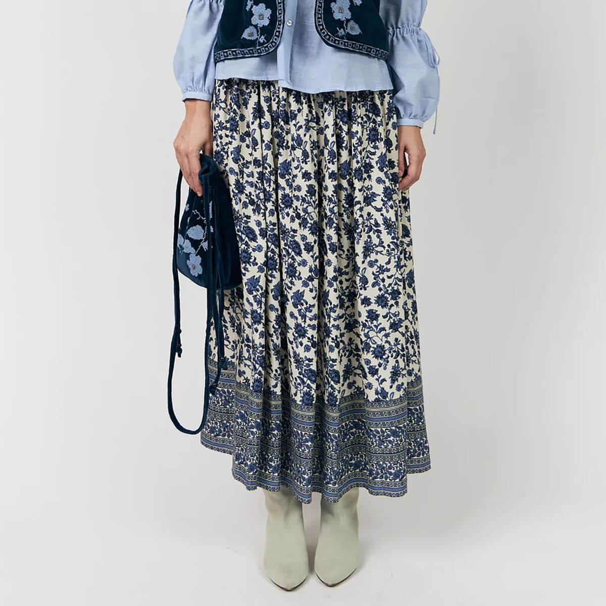 Myra Maxi Skirt in Blue by Lollys Laundry
