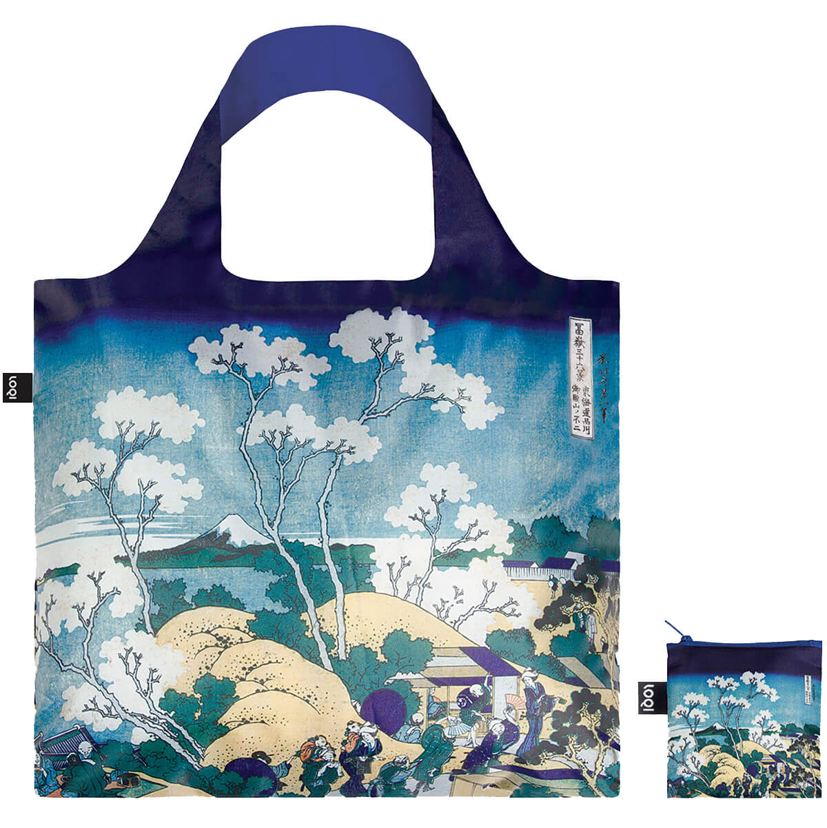 Katsushika Hokusai Fuji from Gotenyama Recycled Shopping Bag by Loqi
