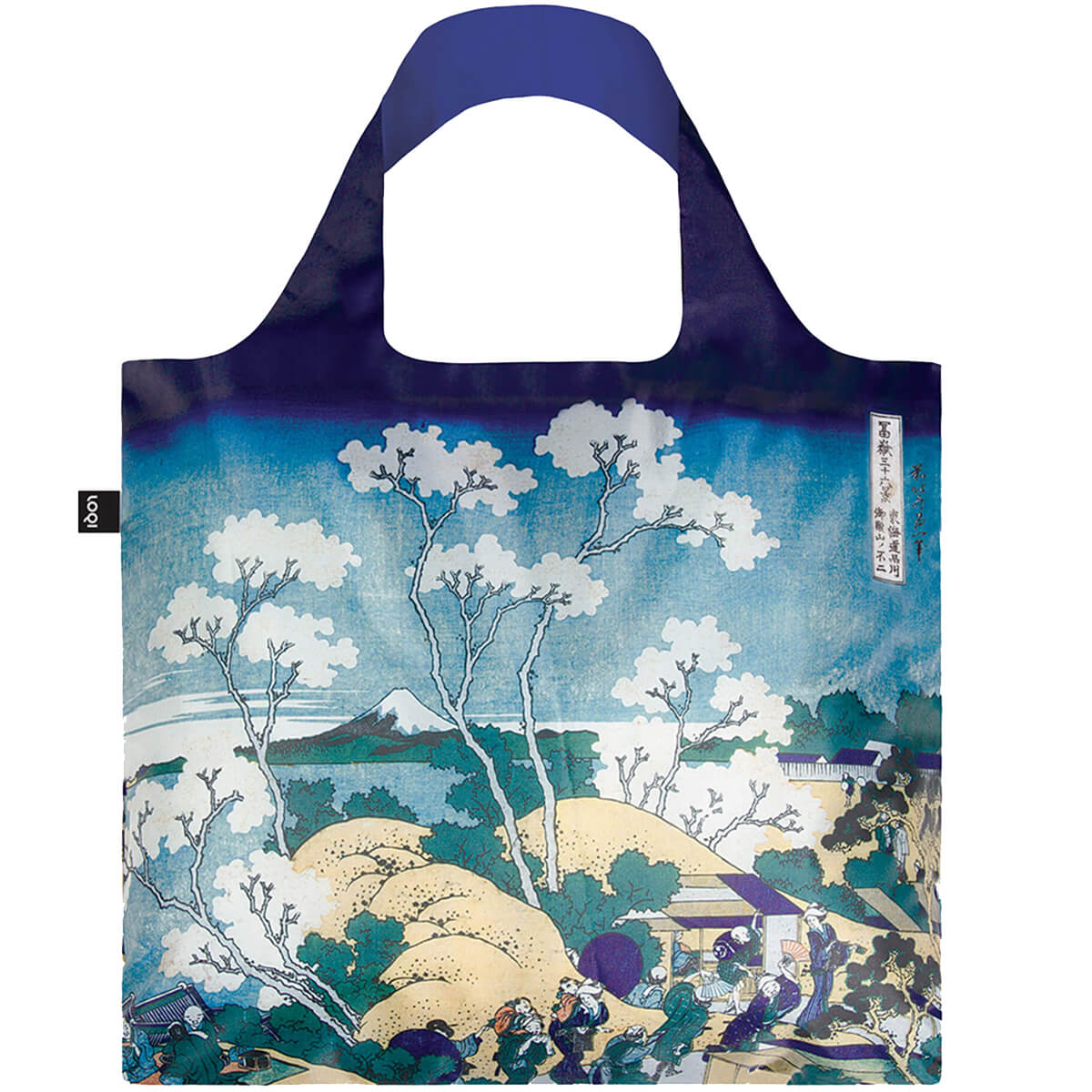 Katsushika Hokusai Fuji from Gotenyama Recycled Shopping Bag by Loqi