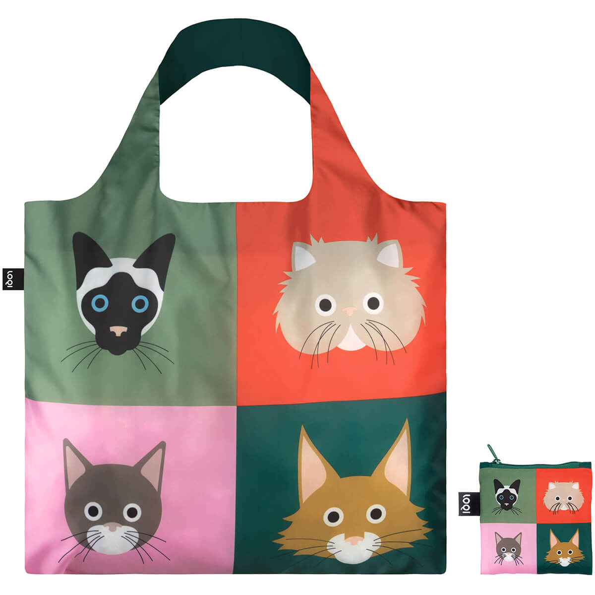 Stephen Cheetham Cats Recycled Shopping Bag by Loqi