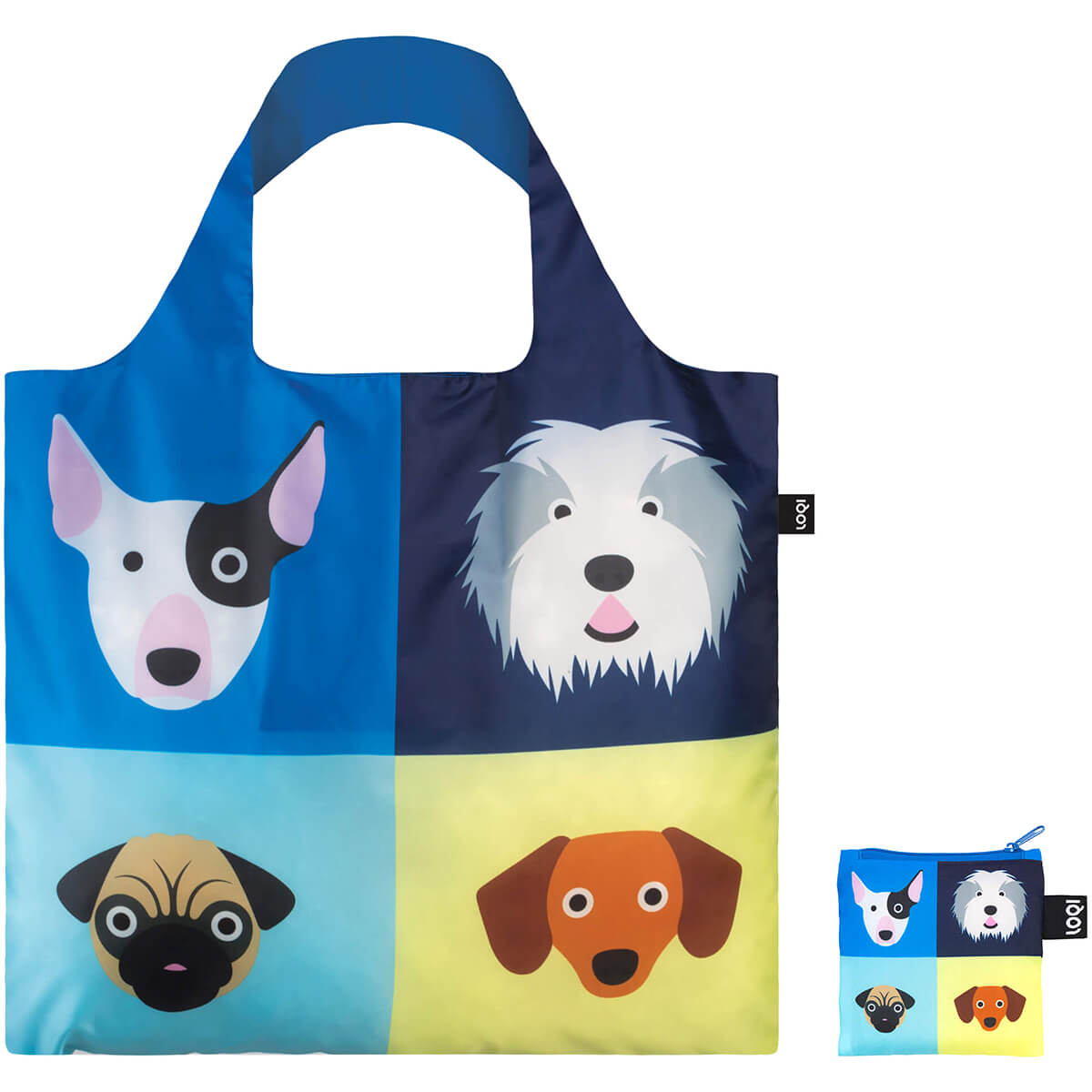 Stephen Cheetham Dogs Recycled Shopping Bag by Loqi