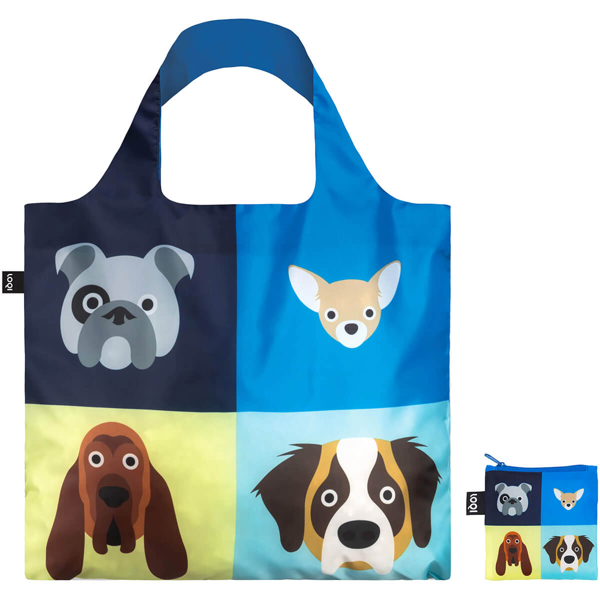 Stephen Cheetham Dogs Recycled Shopping Bag by Loqi