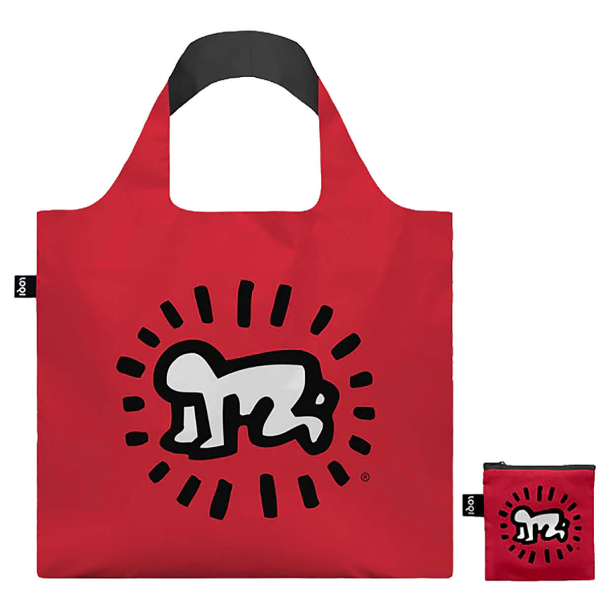 Keith Haring Radiant Baby Recycled Shopping Bag by Loqi