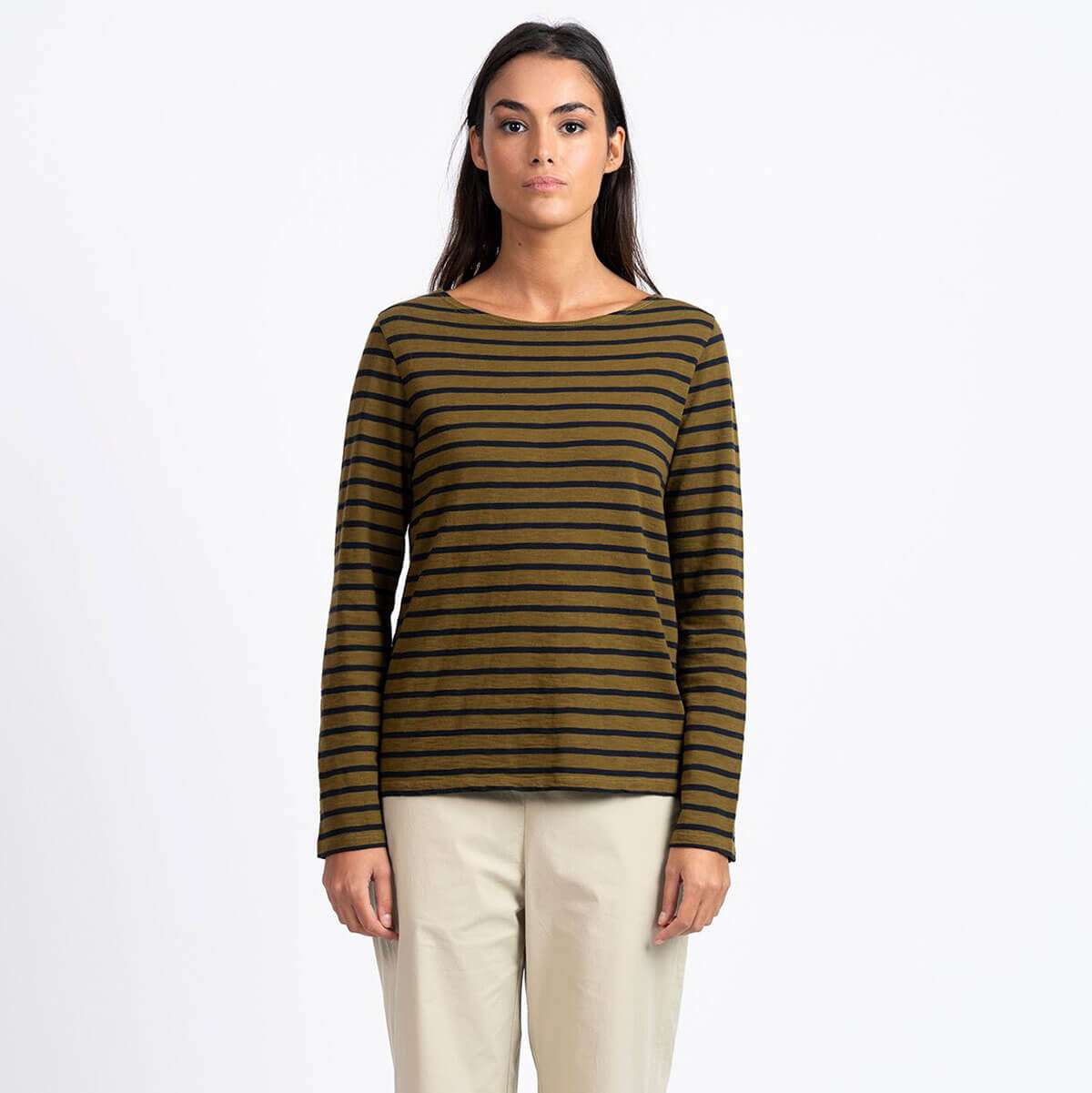 Bogak T-Shirt in Khaki / Navy by Loreak Mendian