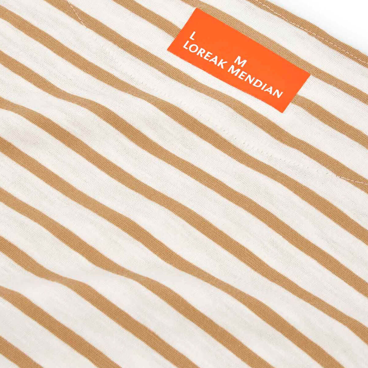 Bogak T-Shirt in Off White / Caramel by Loreak Mendian