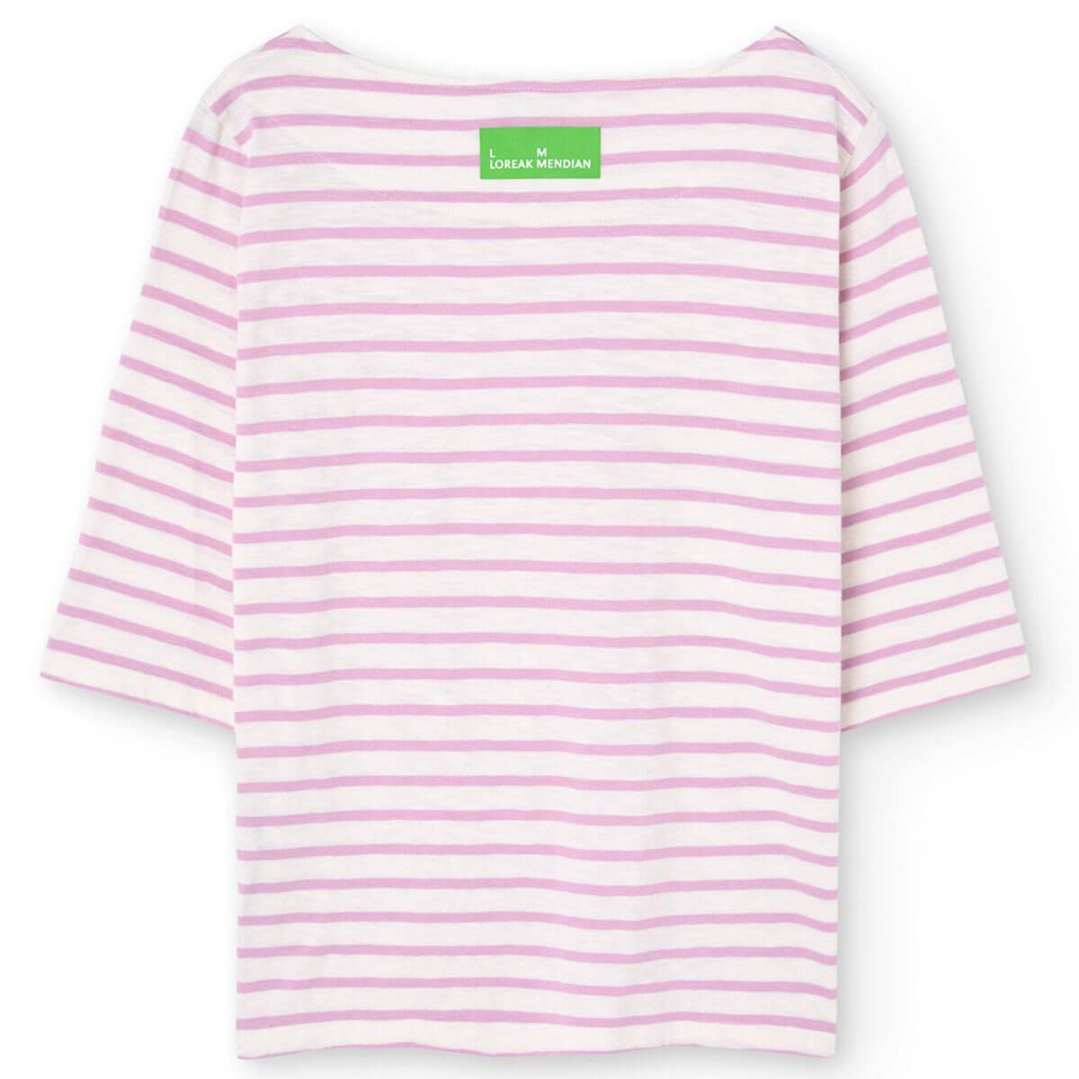 Bogak T-Shirt in Off White / Lila by Loreak Mendian