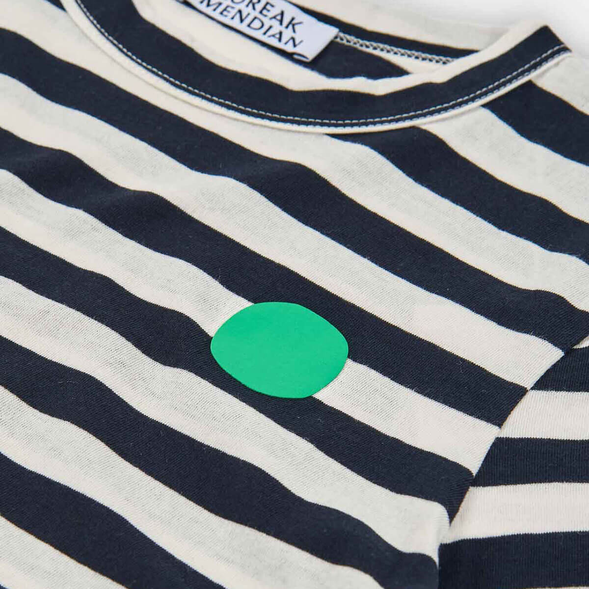 Hazpe Dot T-Shirt in Off White / Navy by Loreak Mendian