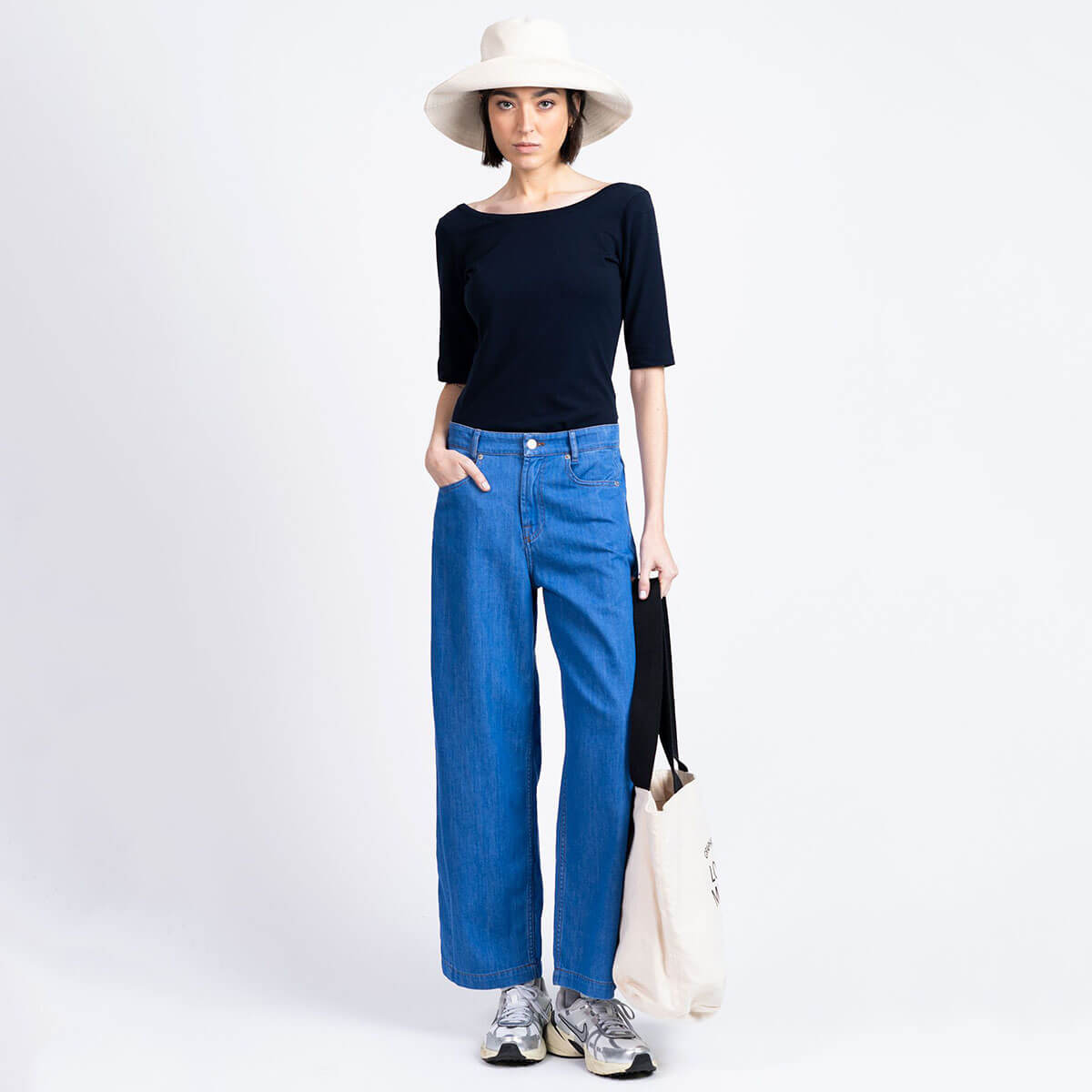 Paule Jeans in Light Indigo by Loreak Mendian