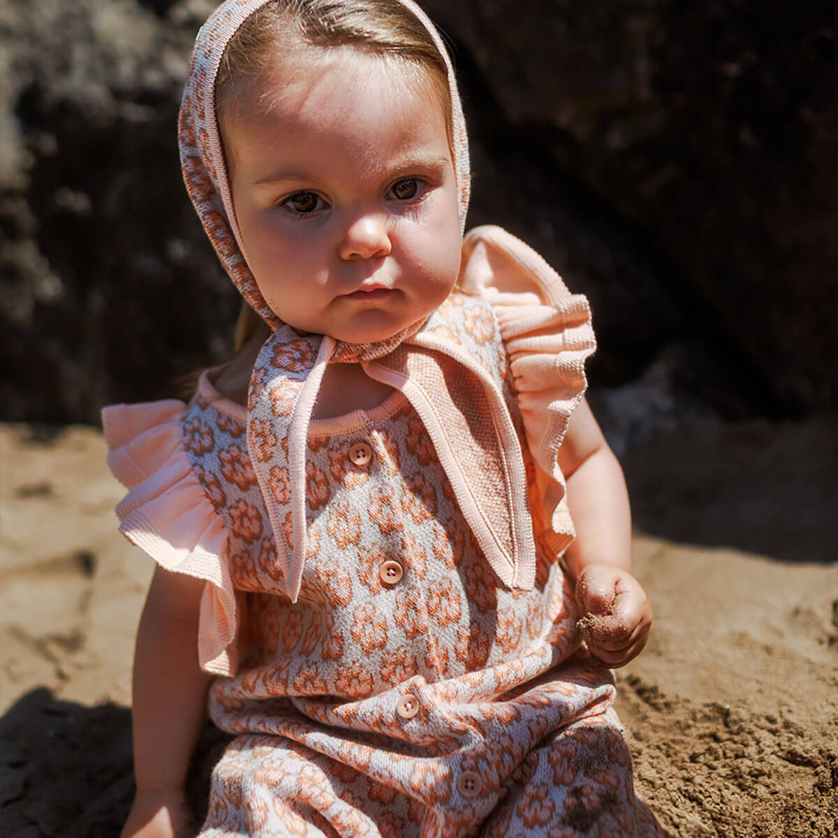 Donut Romper in Blush by Mabli