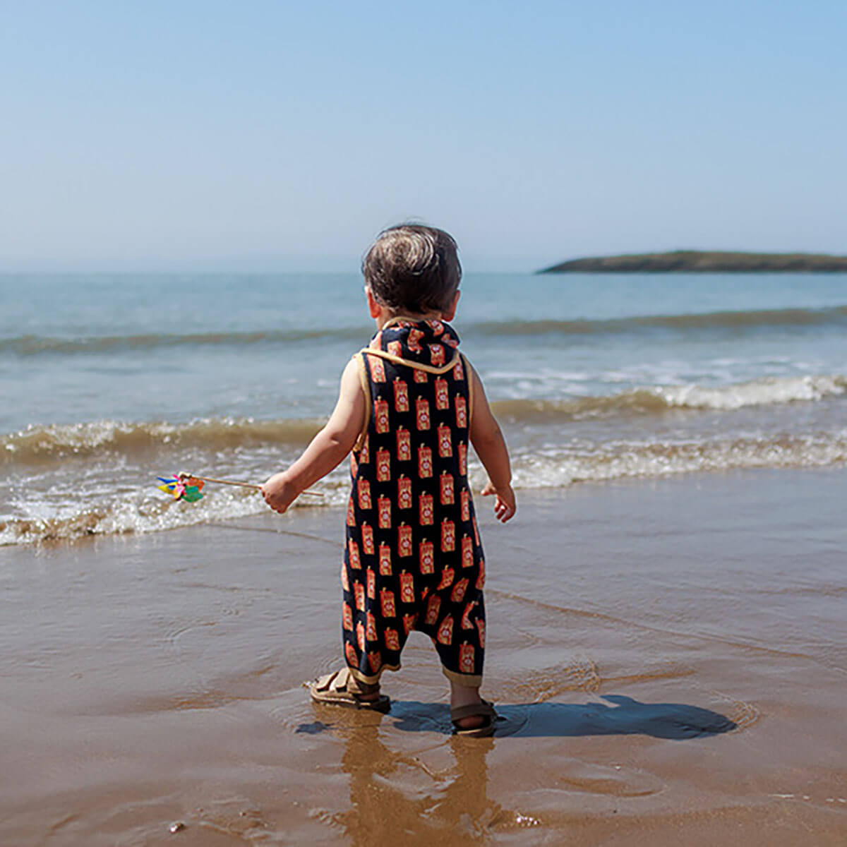 Juice Box Romper in Red Apple by Mabli