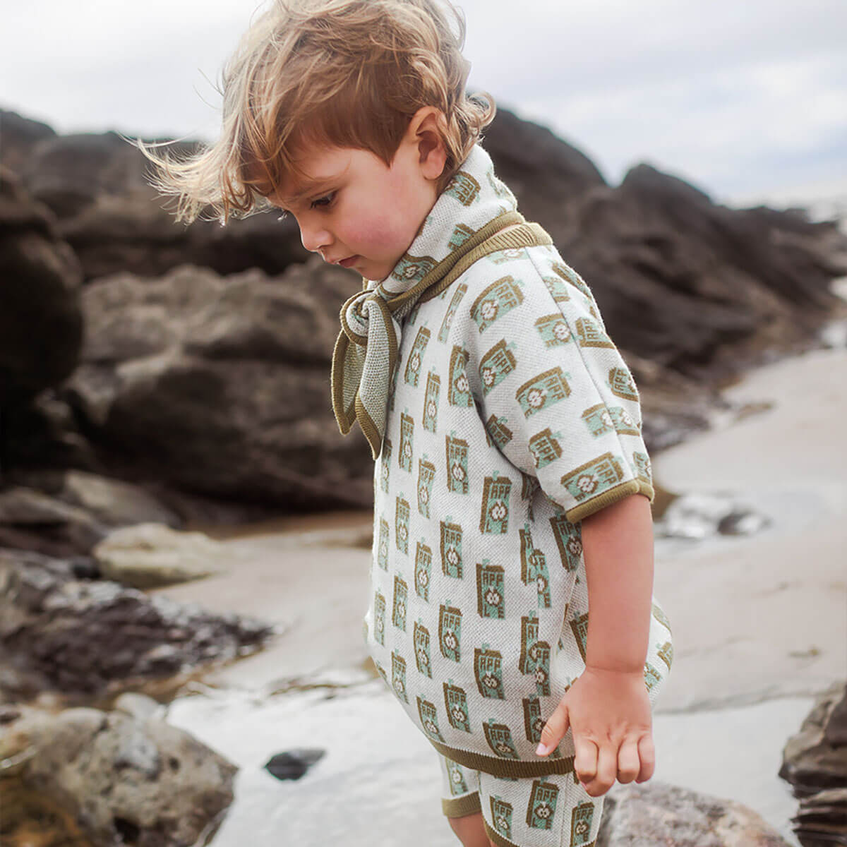 Juice Box Tee in Green Apple by Mabli