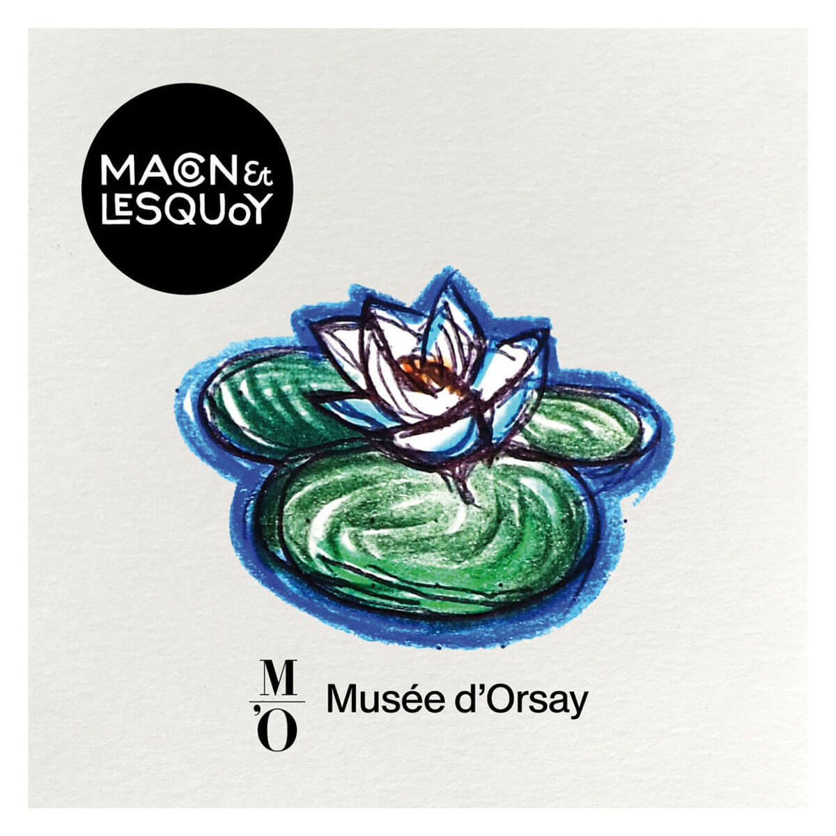Nymphéa Hand Embroidered Brooch by Macon & Lesquoy