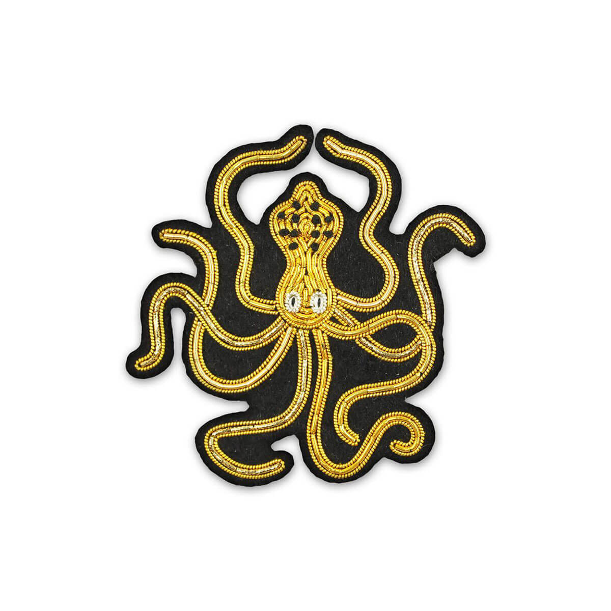Ancient Octopus Hand Embroidered Brooch by Macon & Lesquoy
