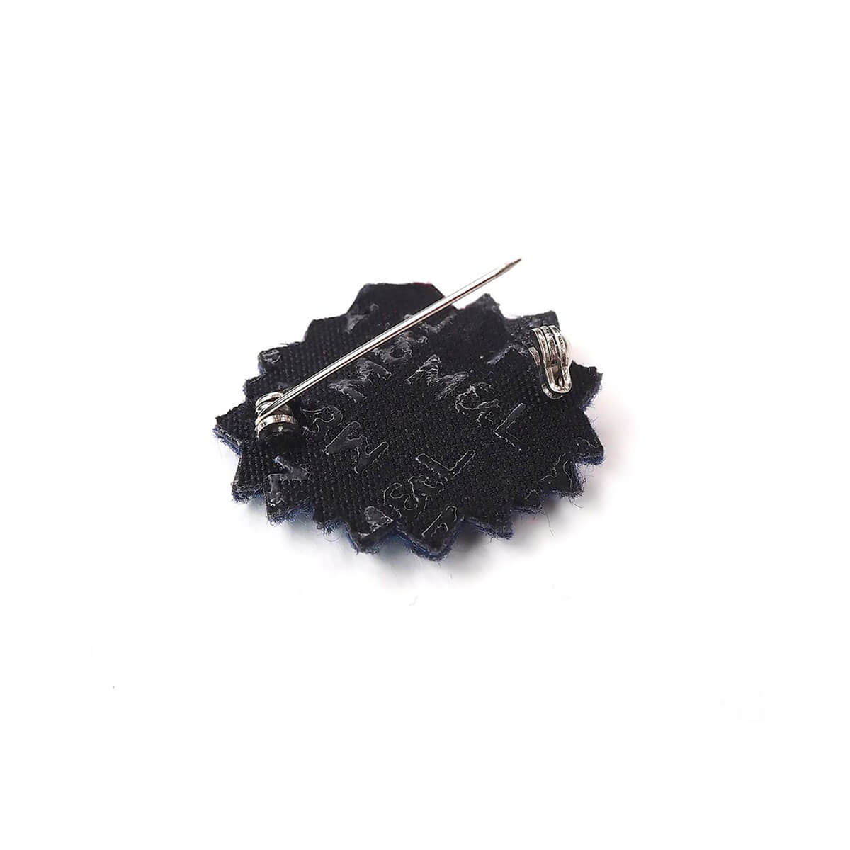 Blue & Black Cornflower Hand Embroidered Brooch by Macon & Lesquoy