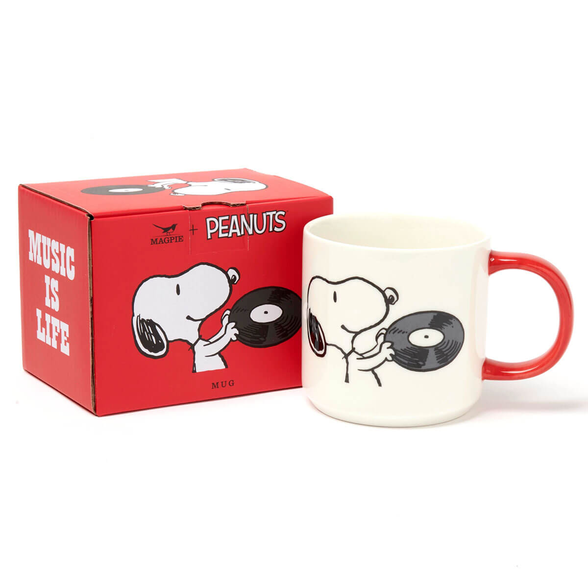 Peanuts Mug Music Is Life Vinyl Mug by Magpie