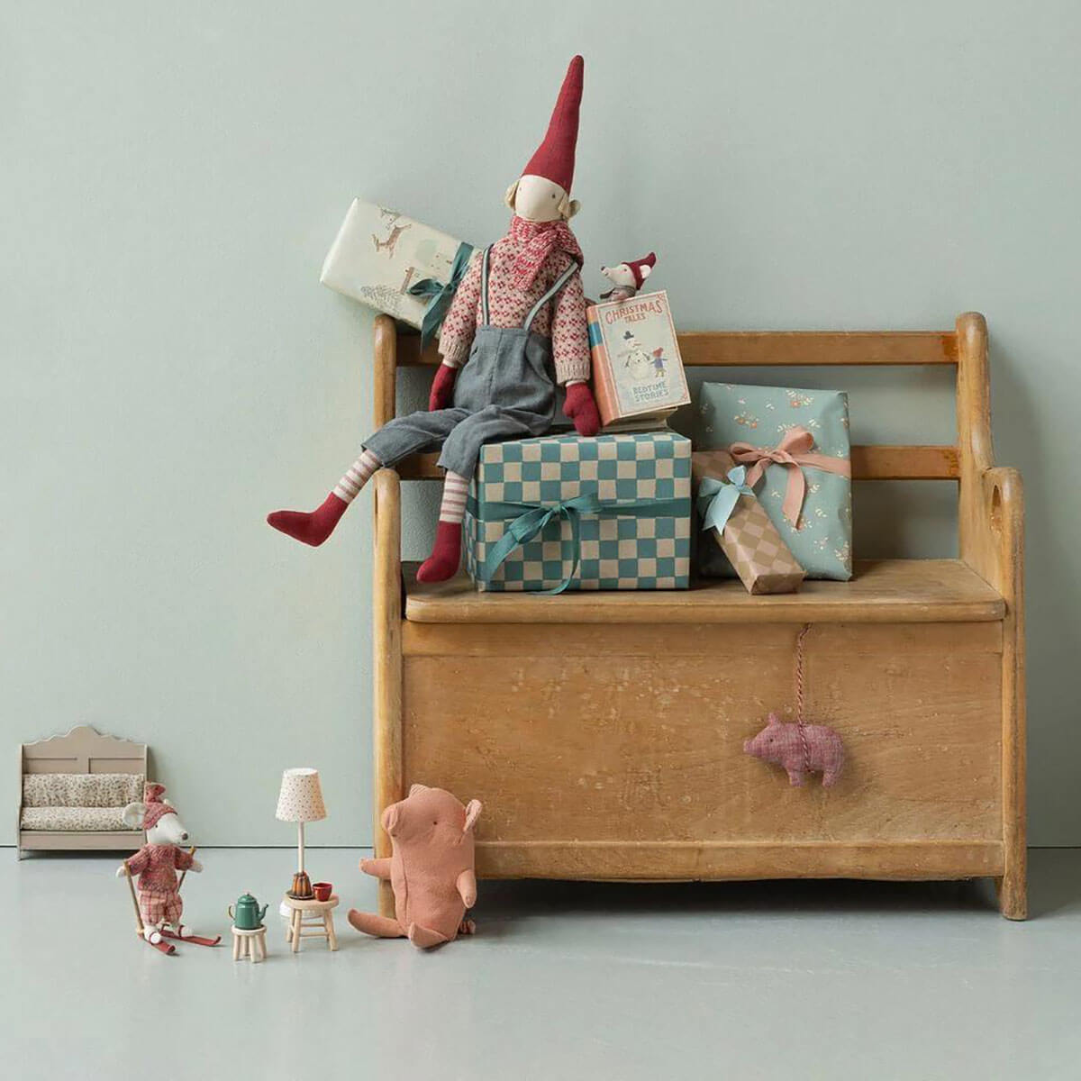 Christmas Baby Mouse in a Book by Maileg