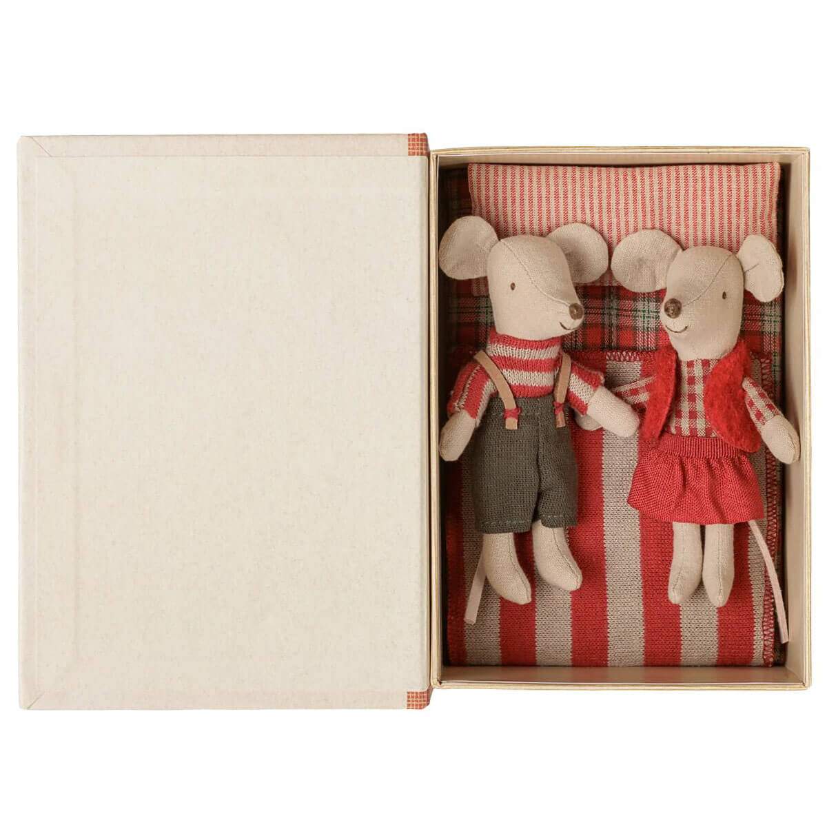 Little Brother and Sister Christmas Twin Mice in a Book by Maileg