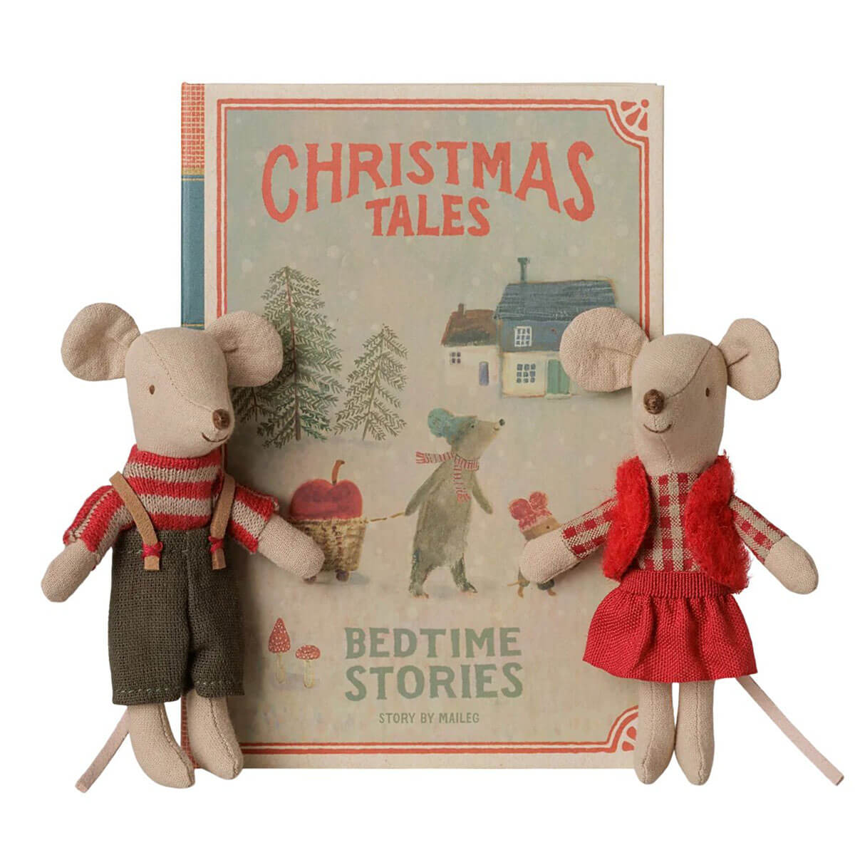 Little Brother and Sister Christmas Twin Mice in a Book by Maileg