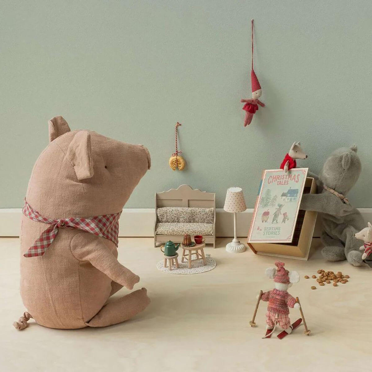 Mouse Kitchen Bench in Light Sand by Maileg