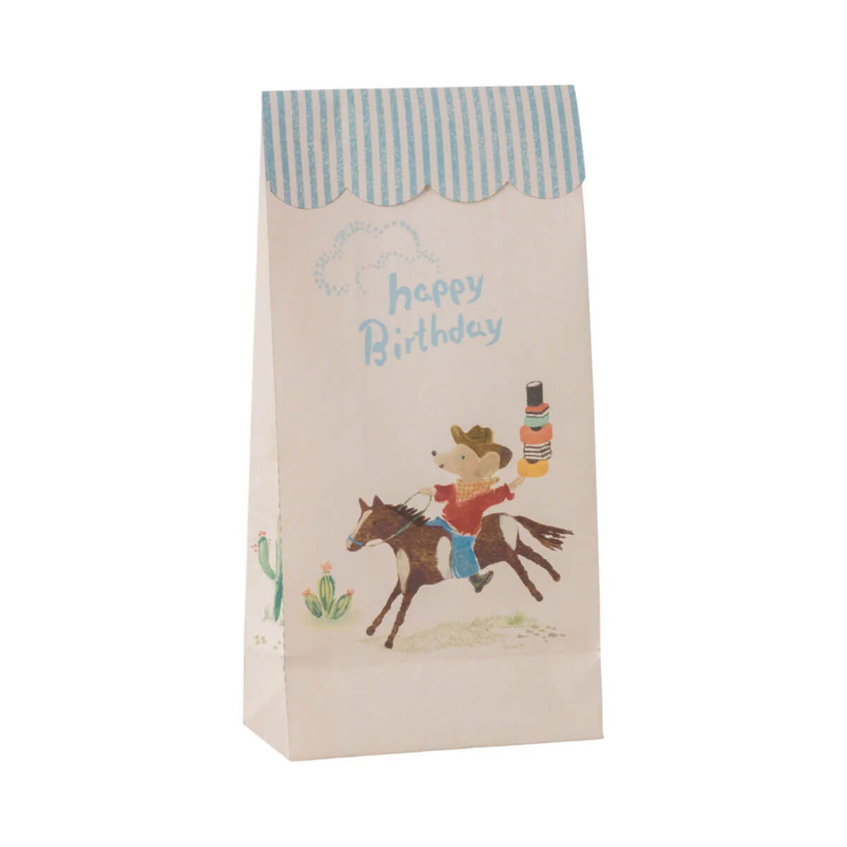 Happy Birthday Cowboy Gift Bag (23.5cm Mini) by Maileg