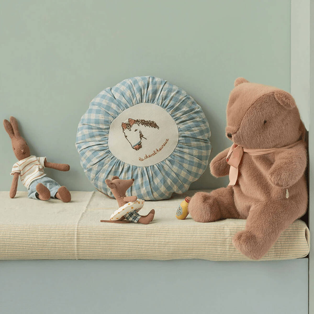Medium Plush Teddy Bear in Soft Brown (24cm) by Maileg