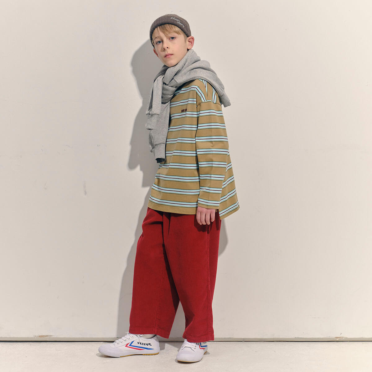 Big Tee in Raincoat Stripe by Main Story