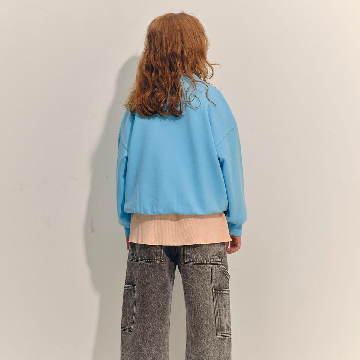 Bubble Sweatshirt in Blue Topaz by Main Story
