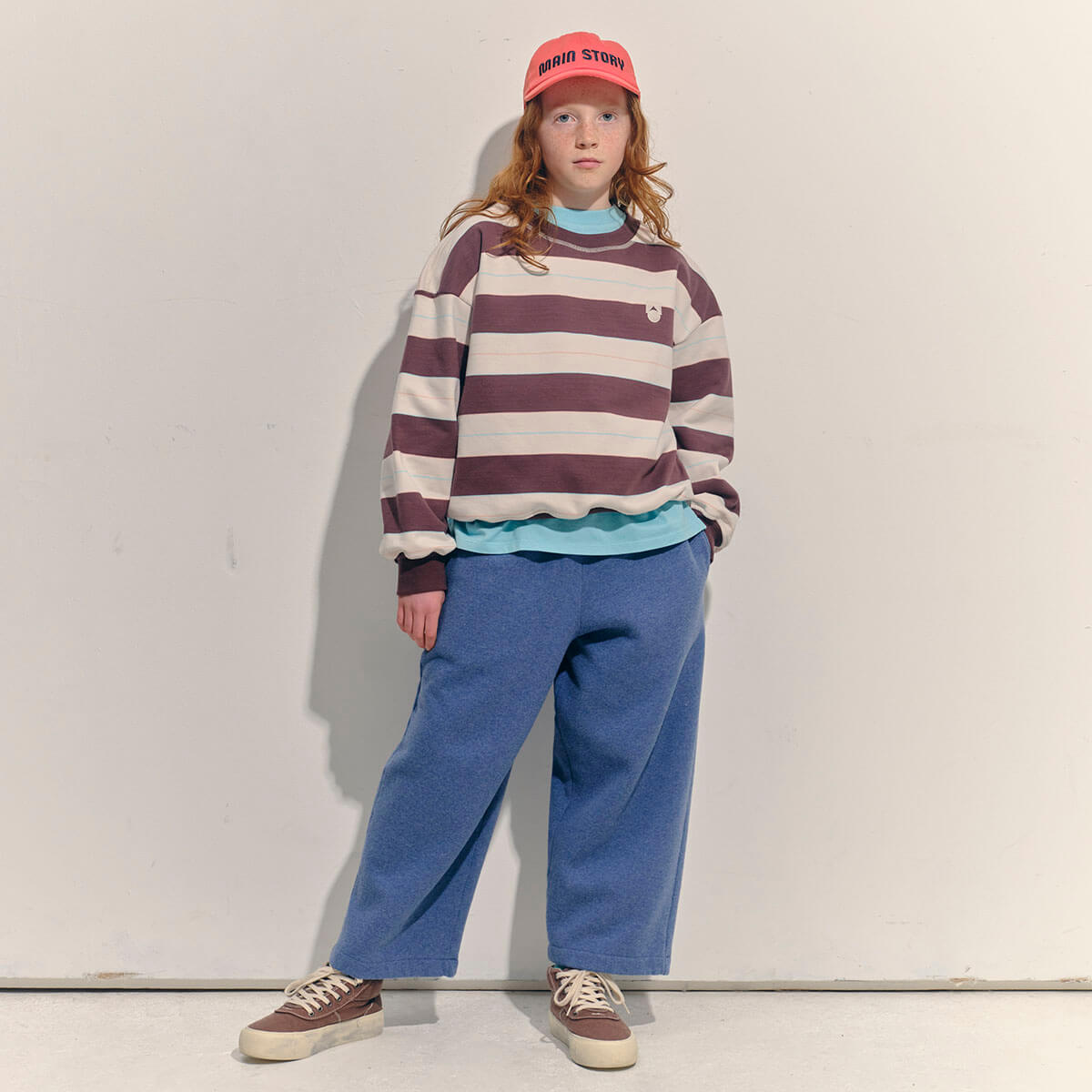 Bubble Sweatshirt in Conker Stripe by Main Story