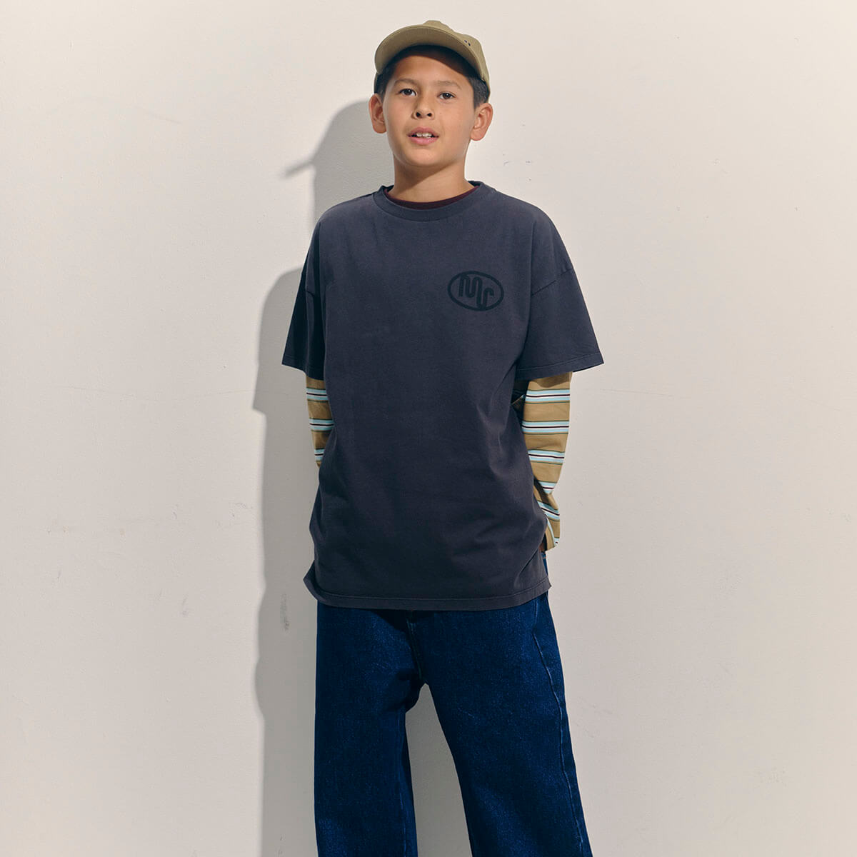 Oversized Tee in Dark Shadow by Main Story