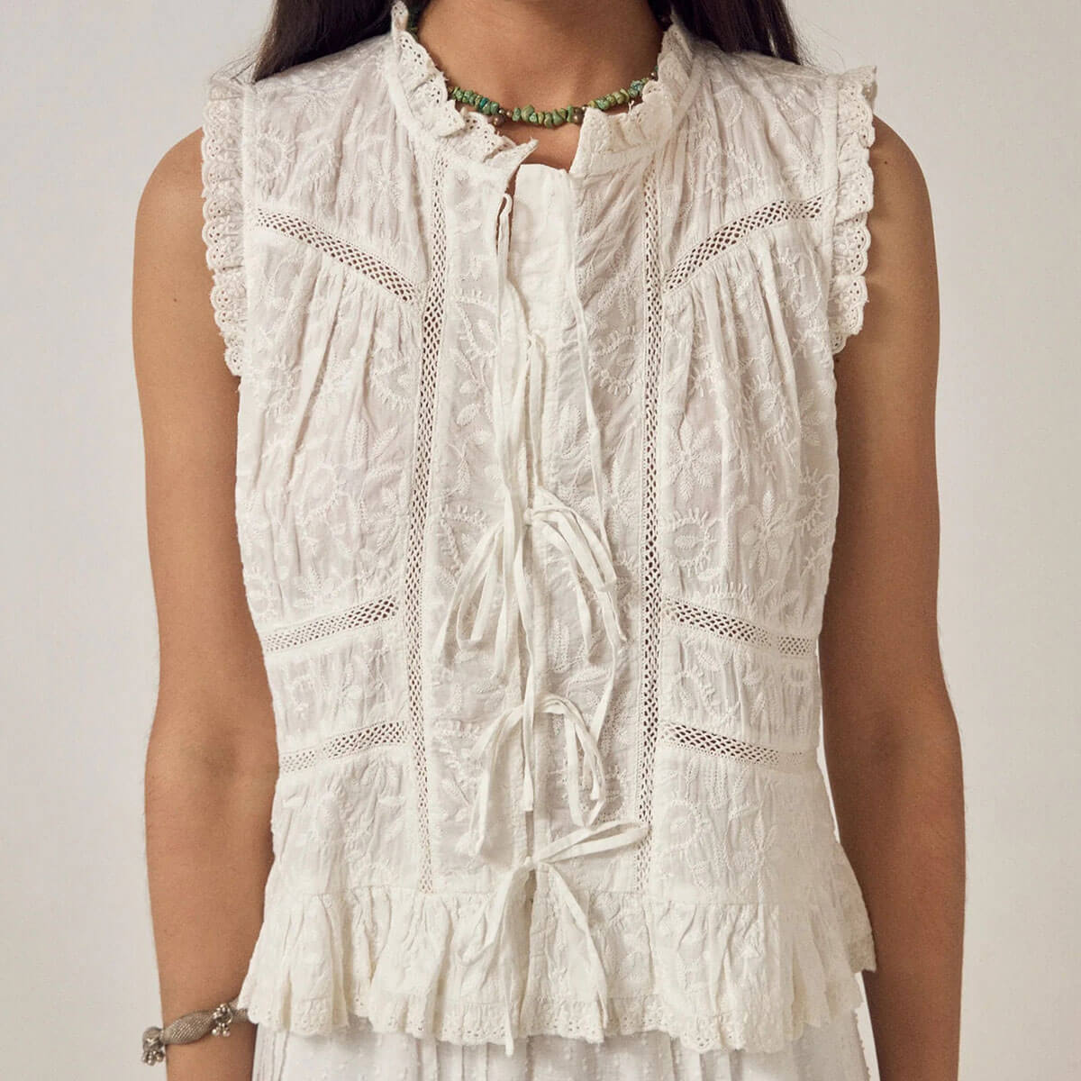 Camila Top in Full Moon by Maison Hotel