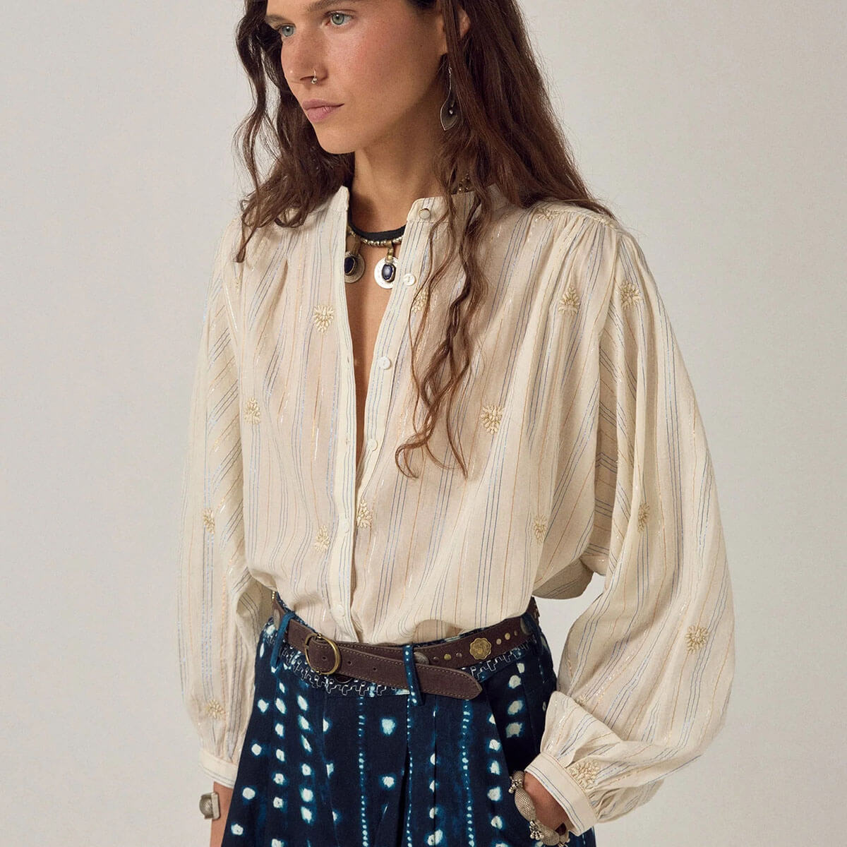 Caroline Blouse in Off White by Maison Hotel