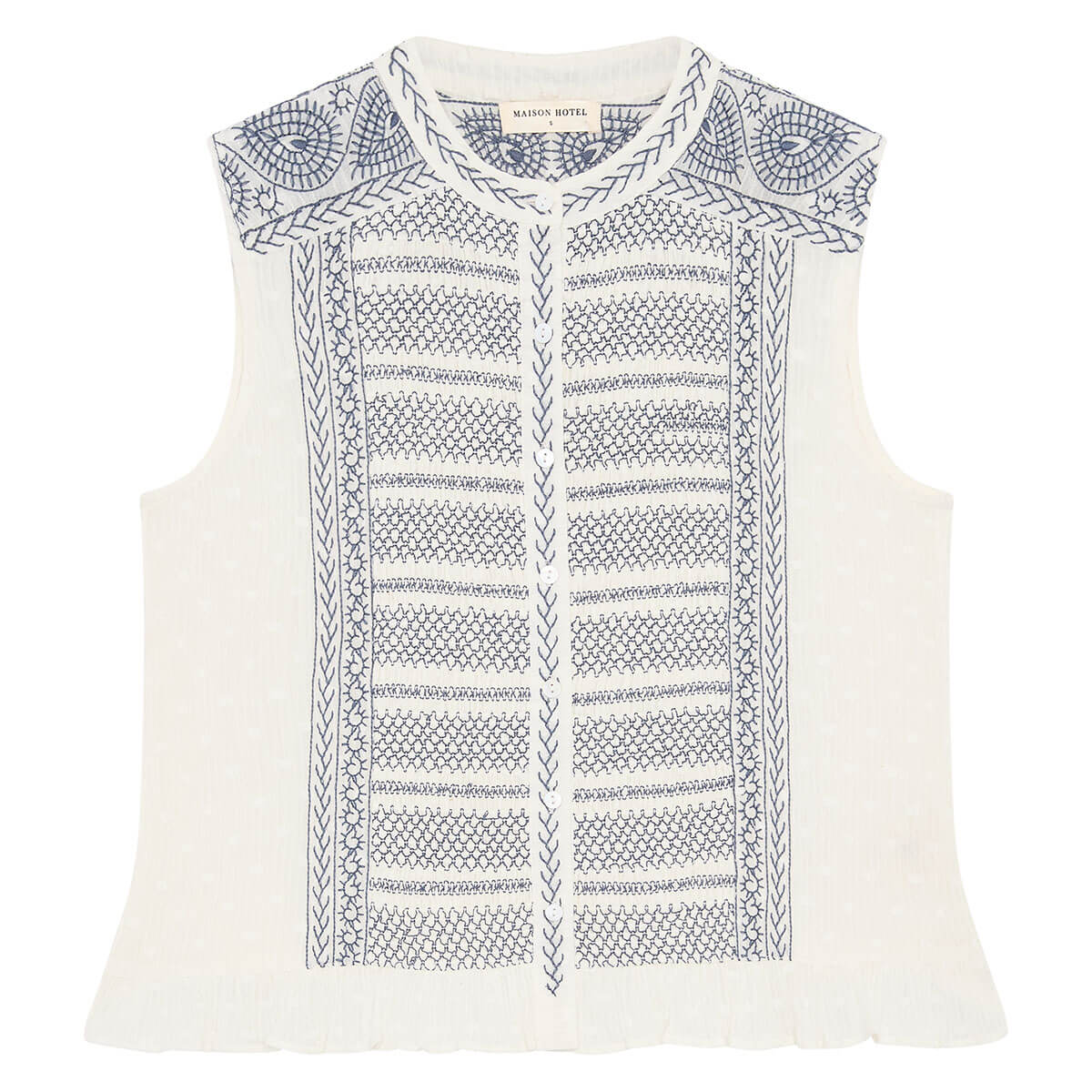 Irina Blouse in Lapis Lazuli by Maison Hotel