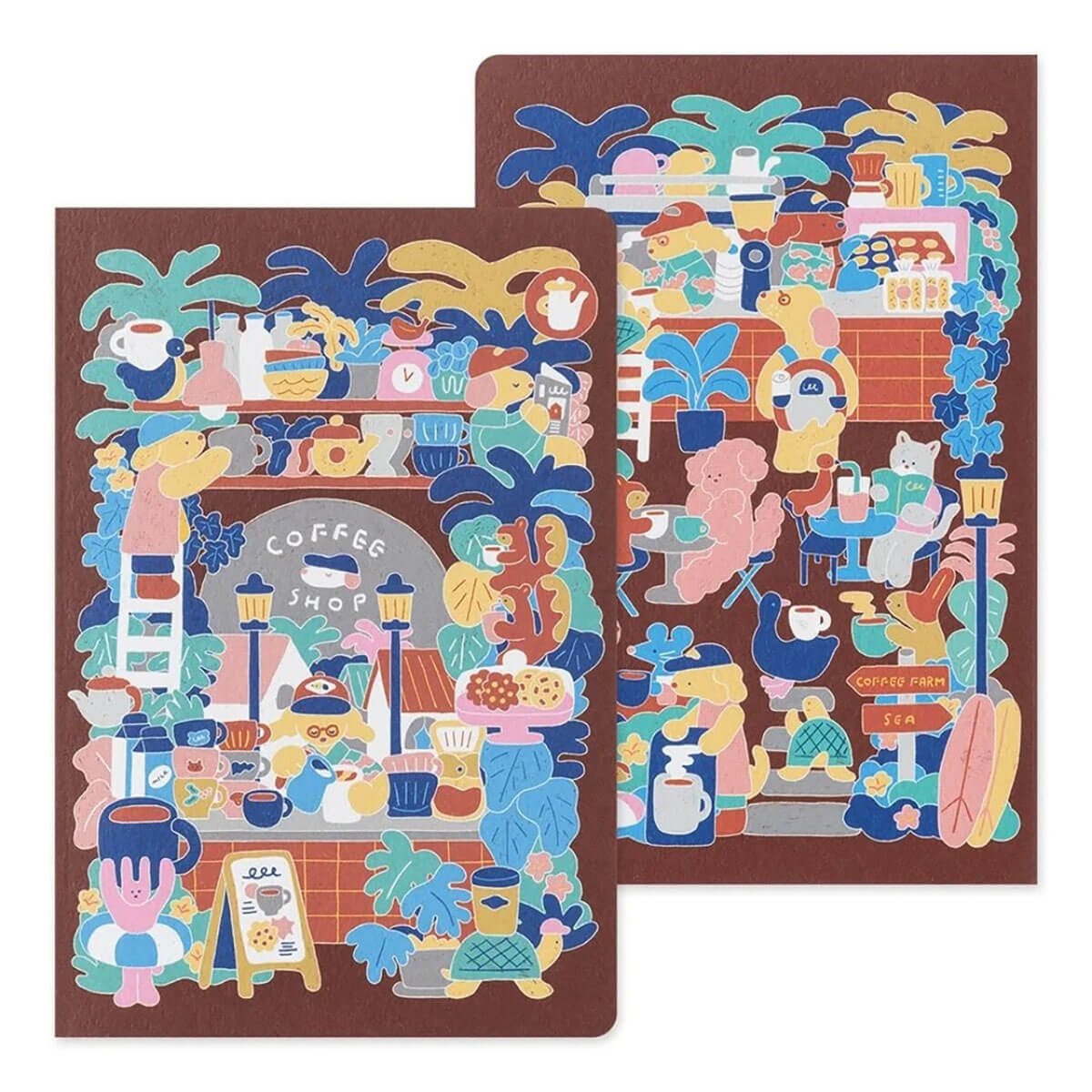 Coffee Shop Yuru Log B6 Notebook by Midori