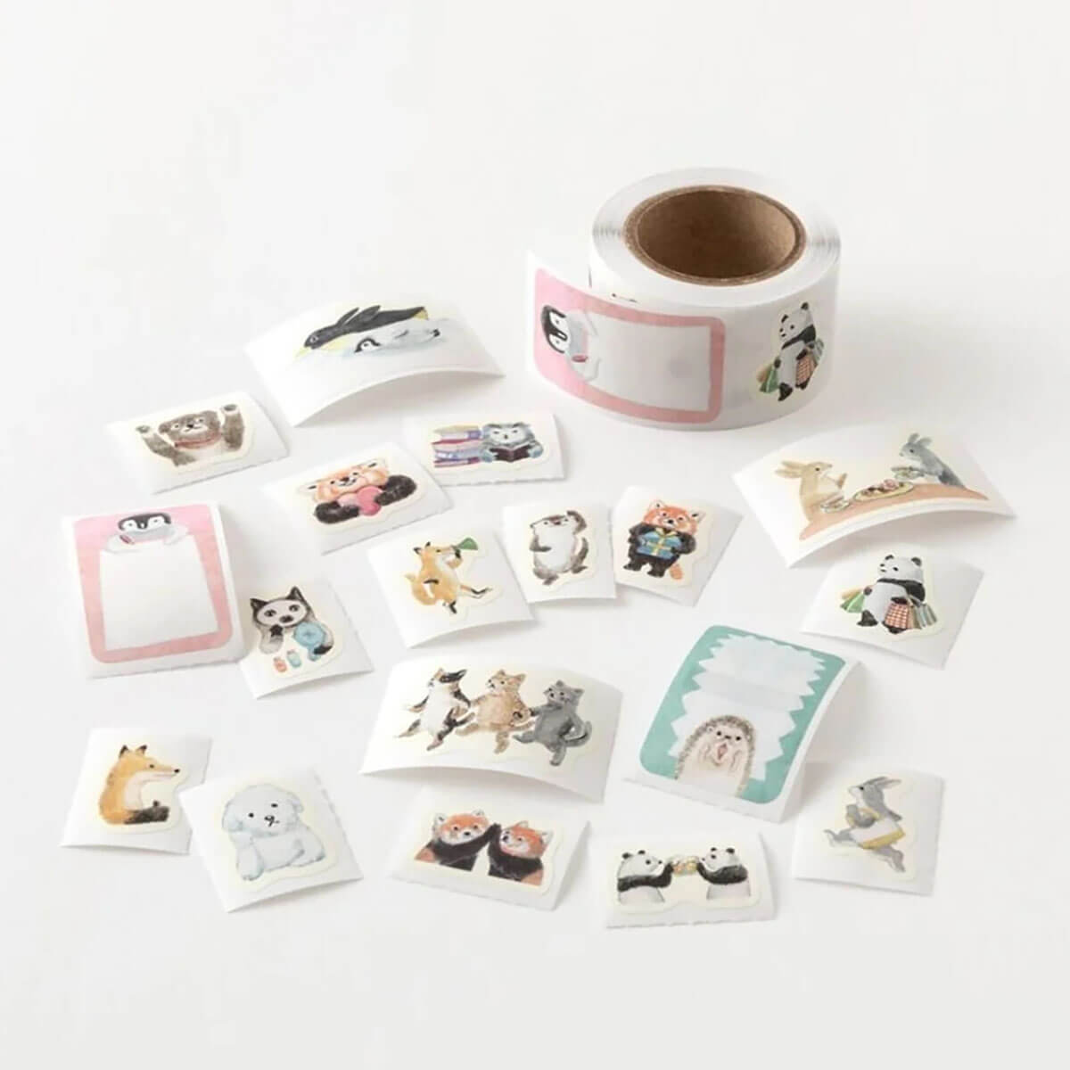 Animal Emotions Yuru Log Roll Stickers by Midori