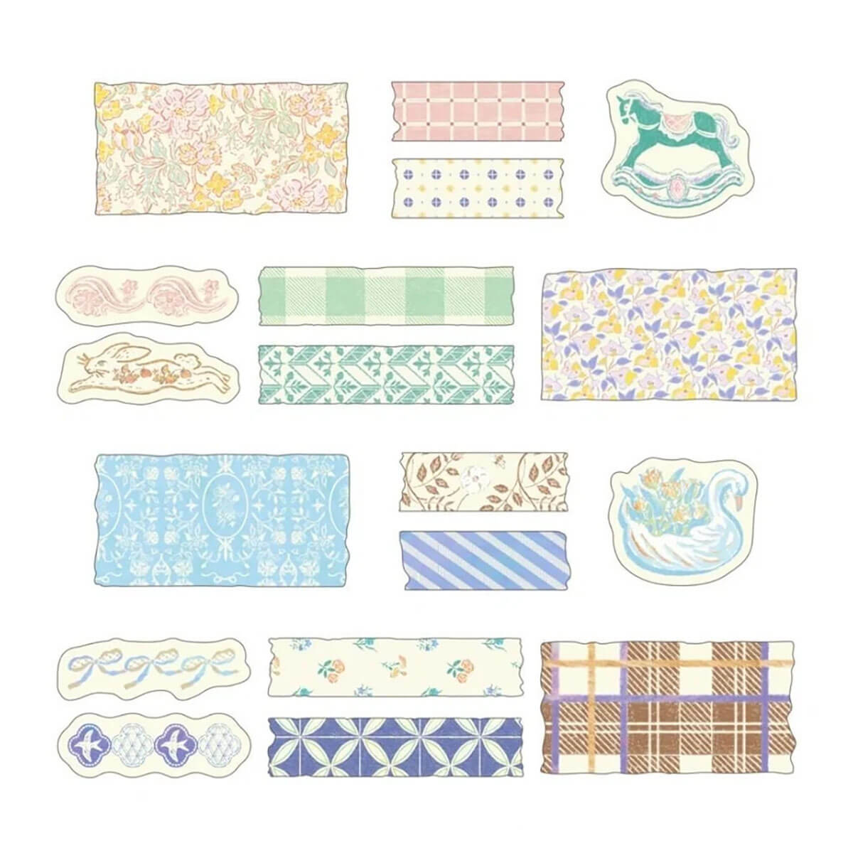 Antique Yuru Log Roll Stickers by Midori