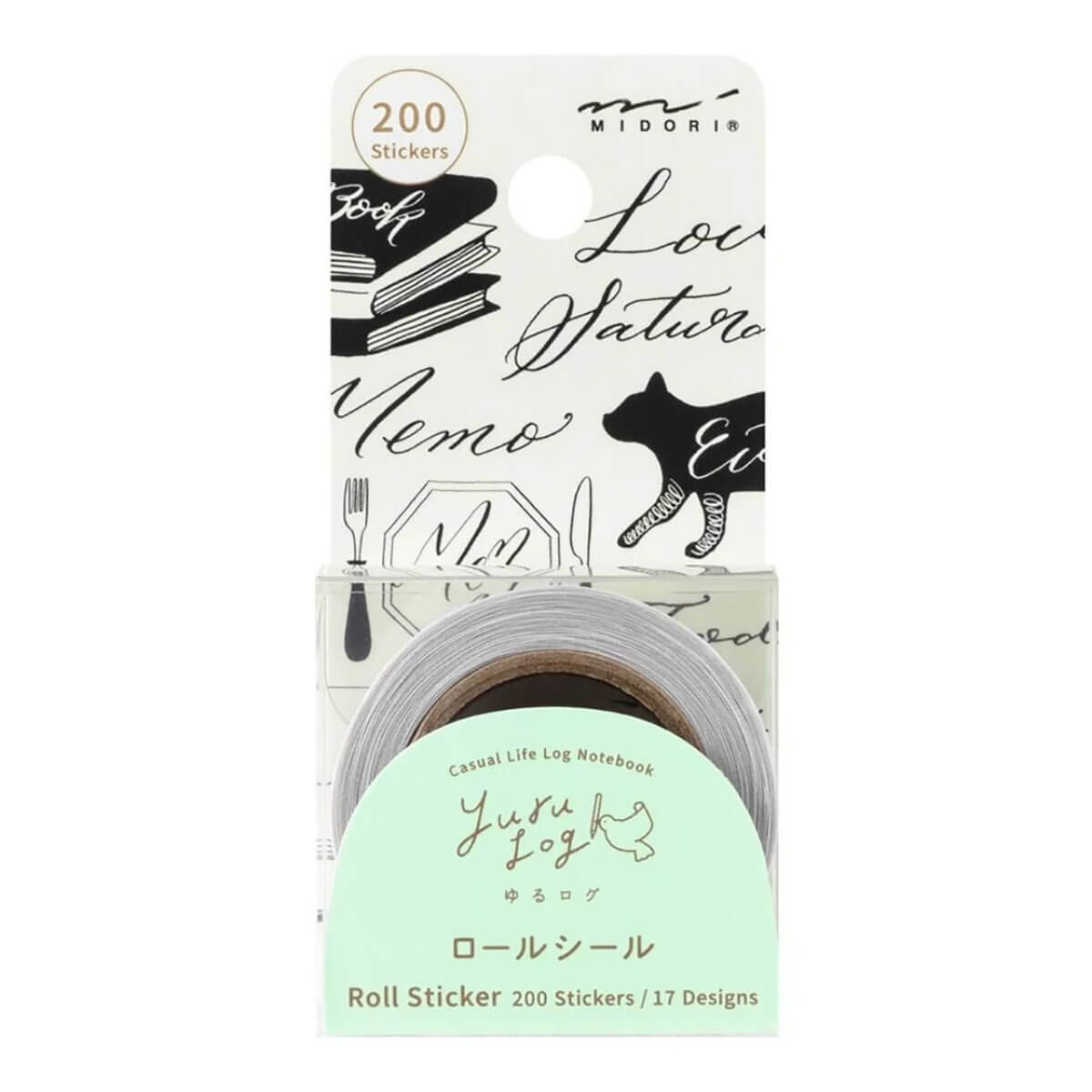 Calligraphy Yuru Log Roll Stickers by Midori