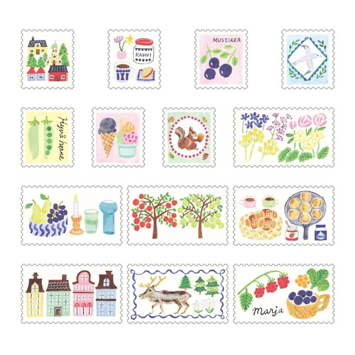 Stamps Yuru Log Roll Stickers by Midori